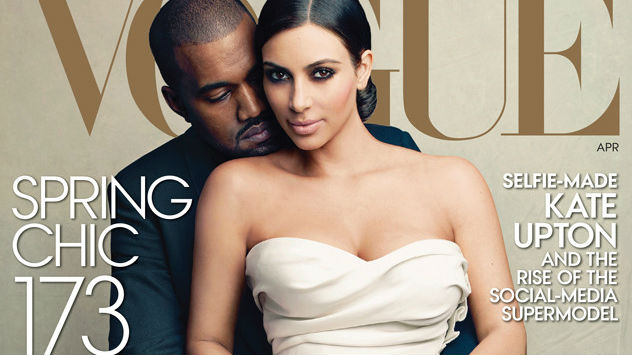 Kim Kardashian e Kanye West ilustram capa da 'Vogue' americana