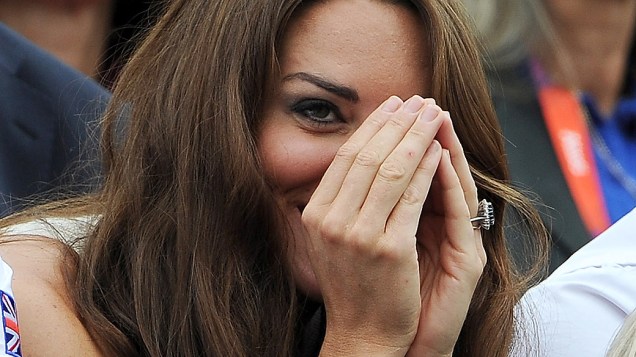 A Duquesa de Cambridge, Kate Middleton durante competição de hipismo no Greenwich Park de Londres