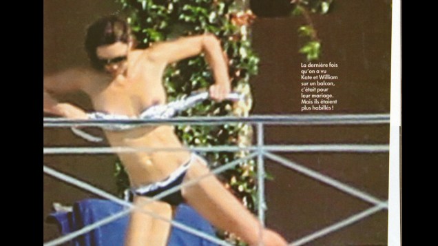 Kate Midleton flagrada fazendo topless