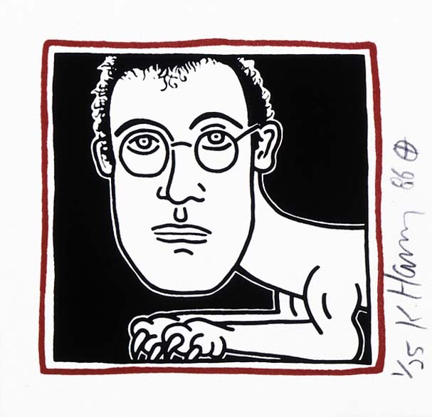 Um auto-retrato de Keith Haring, de 1986