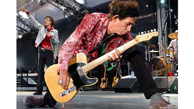 O guitarrista Keith Richards, da banda Rolling Stones
