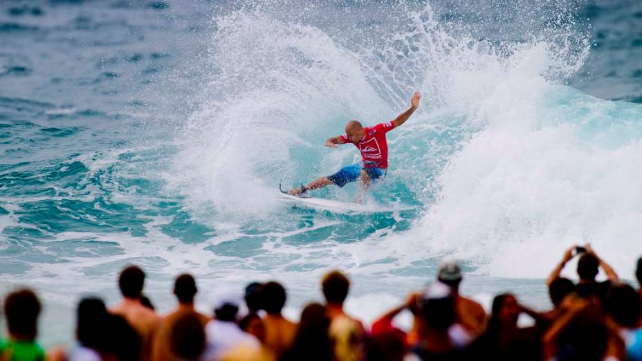 Surfista americano Kelly Slater durante o Quiksilver Pro Gold Coast, torneio de surfe em Queensland na Austrália