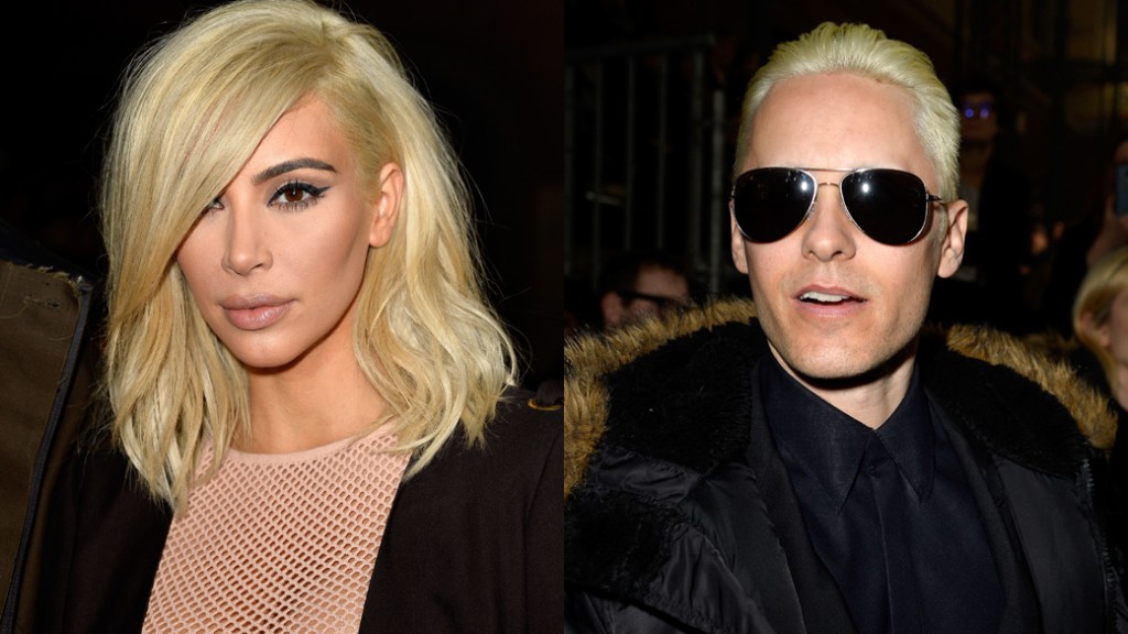 Kim Kardashian e Jared Leto no Paris Fashion Week