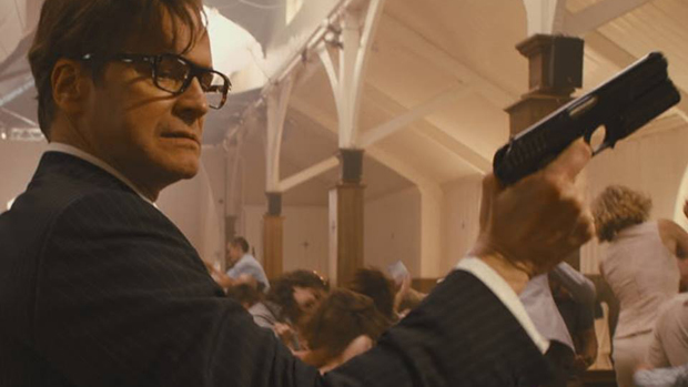 O ator Colin Firth no filme 'Kingsman: Serviço Secreto'