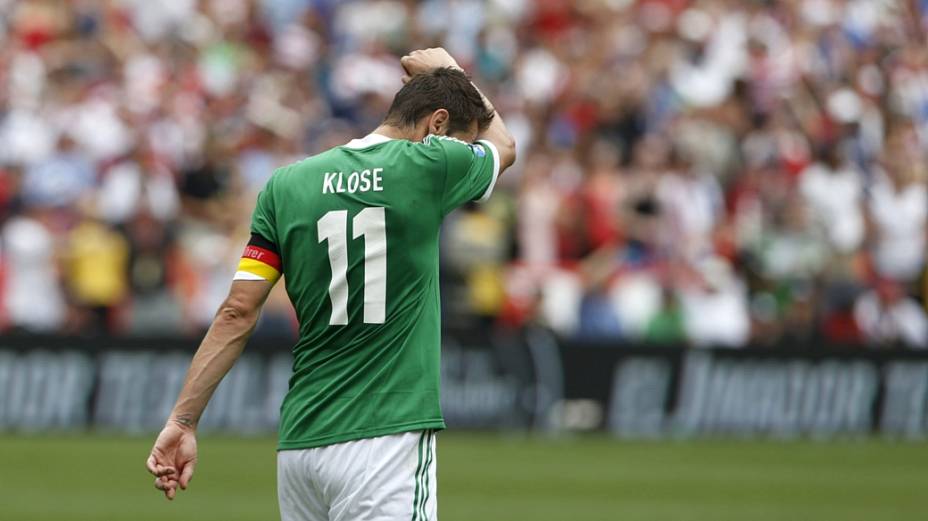 Klose, atacante da Alemanha, durante amistoso