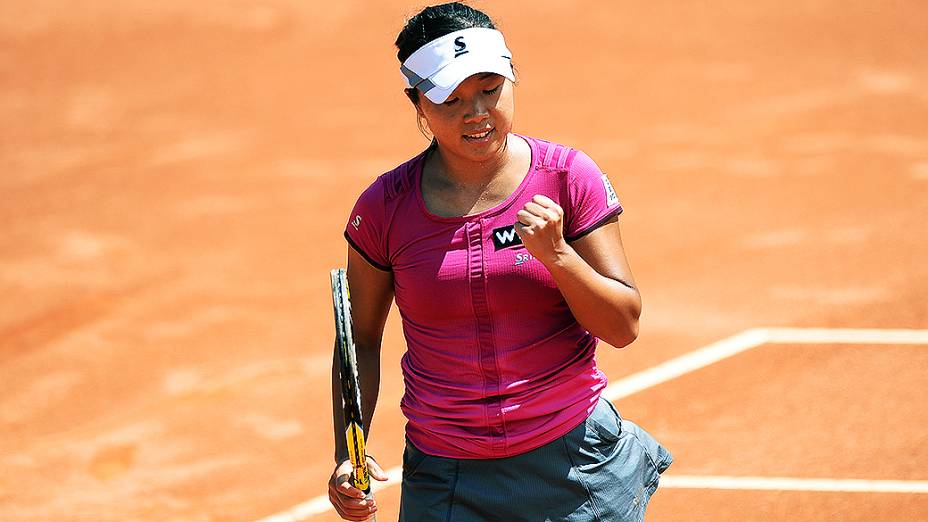 A tenista Kurumi Nara durante o Rio Open 2014