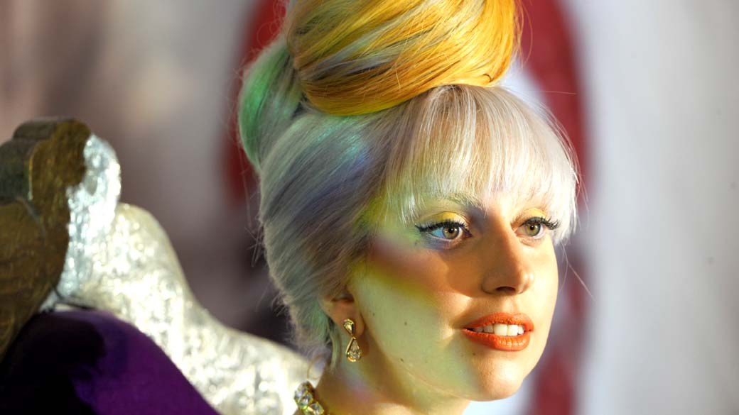 Lady Gaga em Nova Délhi, em 28/10/2011