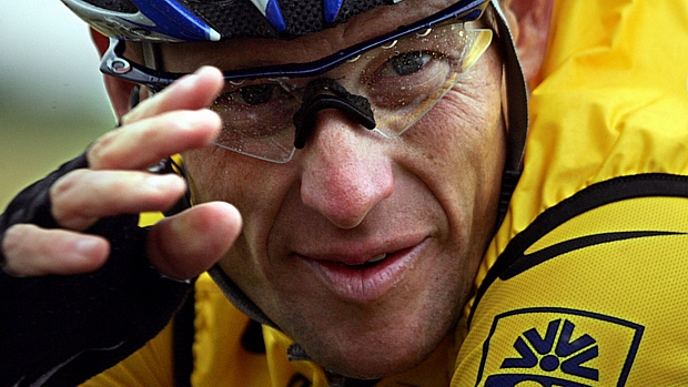 Lance Armstrong no km 184,5 da 14ª etapa do Tour de France 2010