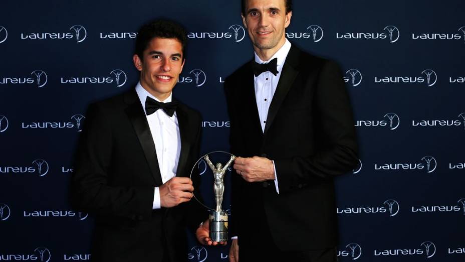 Marc Marquez e Jamie Bestwick, vencedores do Prêmio Laureus 2014
