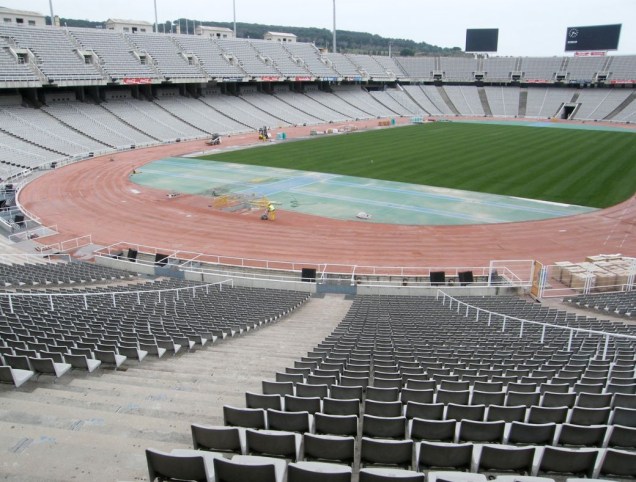 O estádio olímpico de Montjuïc, em Barcelona O estádio olímpico de Montjuïc, em Barcelona