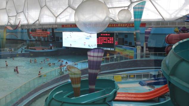 O Cubo dÁgua, sede das provas de natação em Pequim-2008, quatro anos depois dos Jogos