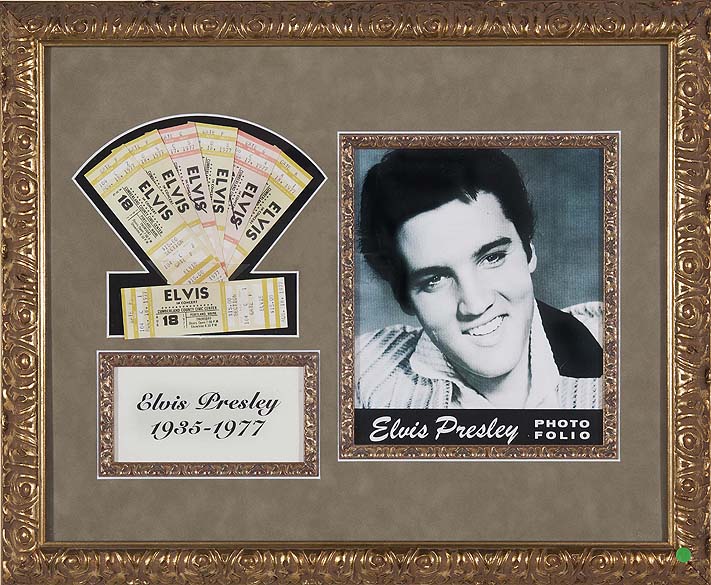 Ingressos para o último show de Elvis Presley, que não aconteceu em função de sua morte