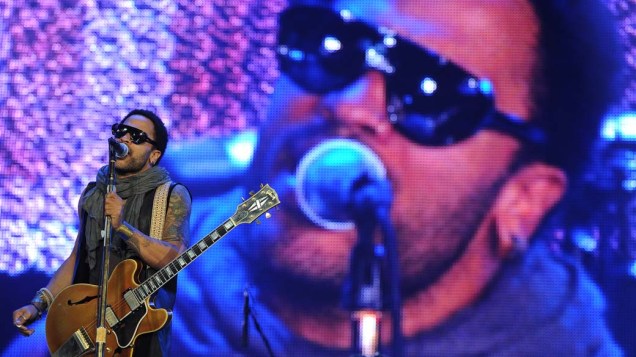 Lenny Kravitz durante o show no palco Mundo, no quinto dia do Rock in Rio, em 30/09/2011