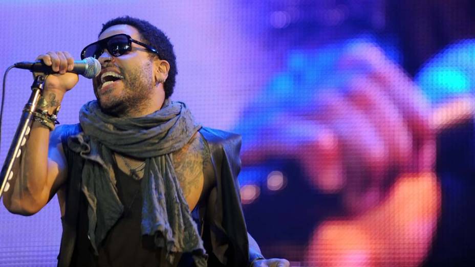 Lenny Kravitz durante o show no palco Mundo, no quinto dia do Rock in Rio, em 30/09/2011