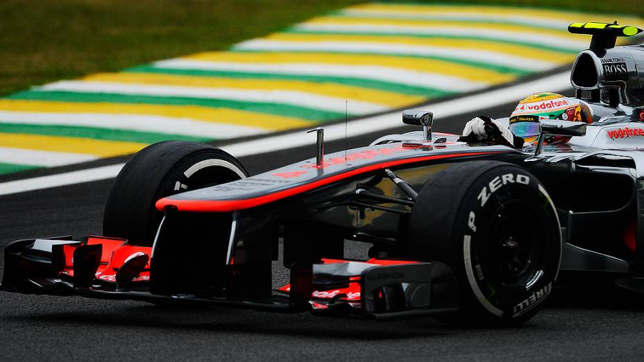 Lewis Hamilton durante o GP do Brasil de Fórmula 1, em Interlagos
