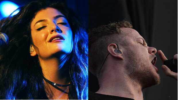Cantora Lorde e o vocalista do Imagine Dragons, Dan Reynolds