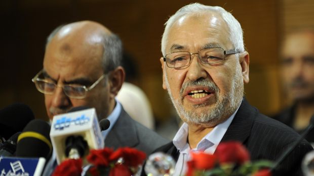 O líder do Ennahda, Rached Ghannouchi