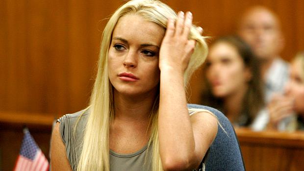 Lindsay Lohan durante julgamento
