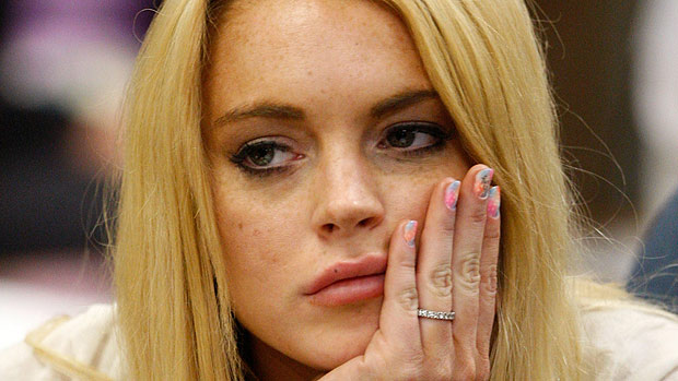 Lindsay Lohan durante a audiência em que foi condenada a 90 dias de prisão, em 6 de julho