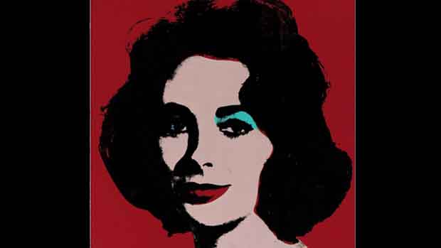 Andy Warhol imortalizou Liz Taylor em retrato