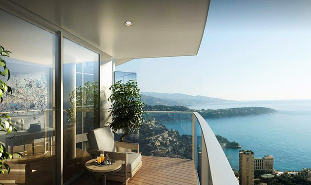 Terraço da Olden Tower, em Montecarlo, Mônaco, abrigará o apartamento mais caro do mundo