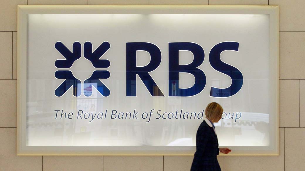 Fachada do banco RBS, em Londres