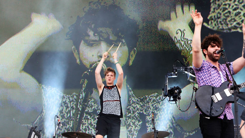 Apresentação da banda Foals no Lollapalooza, em São Paulo