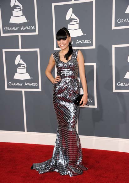 A cantora Jessie J na 54ª edição do Grammy Awards em Los Angeles, na Califórnia