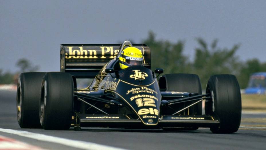 A Lotus 98T 1986 pilotada por Ayrton Senna