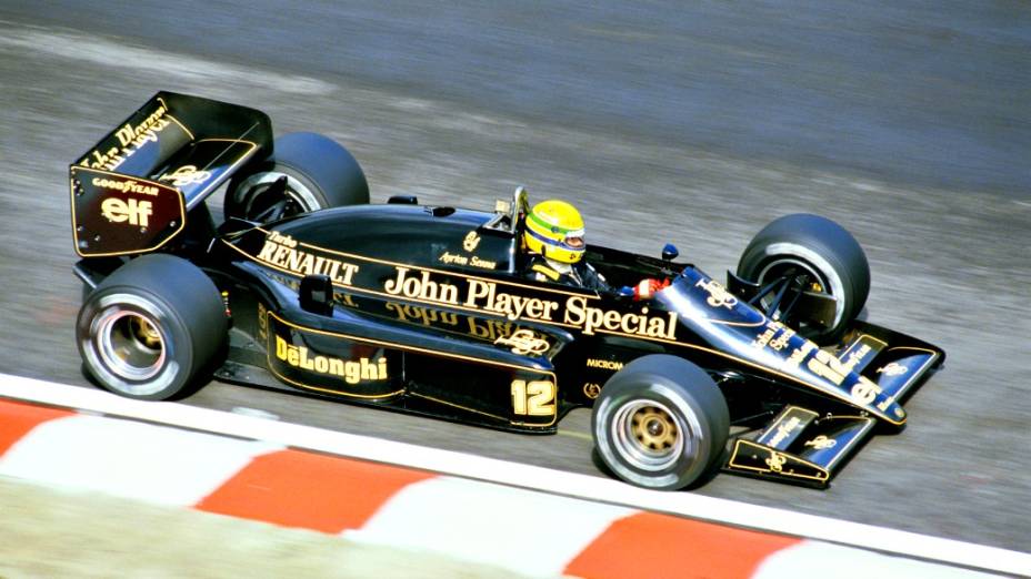 A Lotus 98T 1986 pilotada por Ayrton Senna