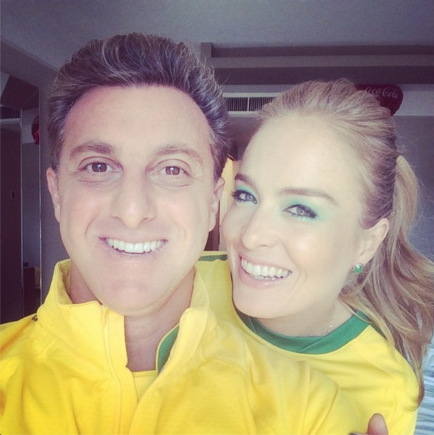 Luciano Huck e Angelica rumo ao Itaquerão para o jogo do Brasil