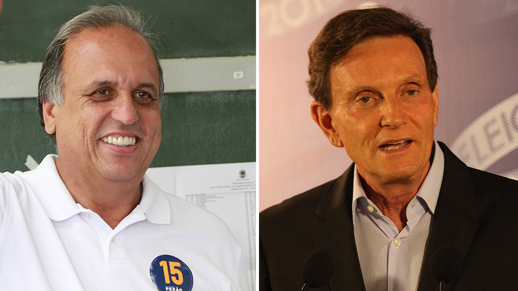 Os candidatos ao governo do Rio de Janeiro, Luiz Pezão e Marcelo Crivella