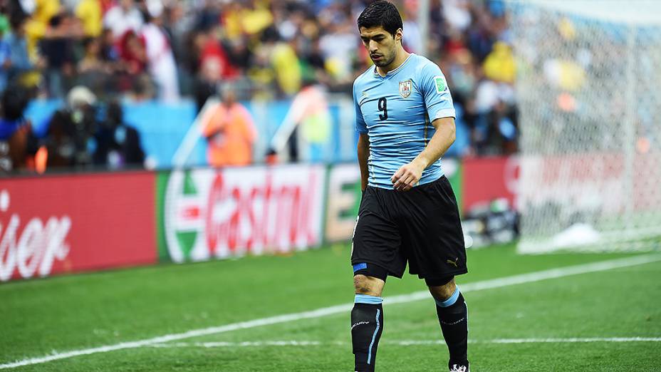 O uruguaio Luis Suárez durante o jogo contra a Inglaterra no Itaquerão, em São Paulo