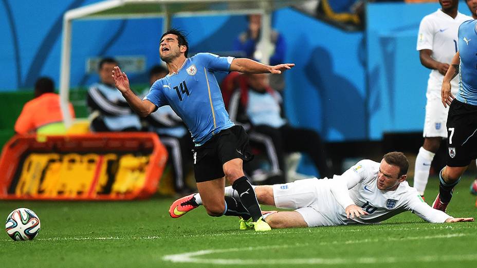 O uruguaio Luis Suárez durante o jogo contra a Inglaterra no Itaquerão, em São Paulo