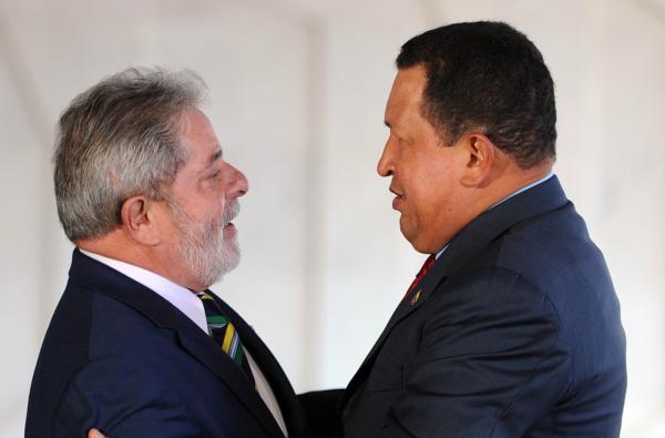 Lula e Hugo Chávez, presidente da Venezuela