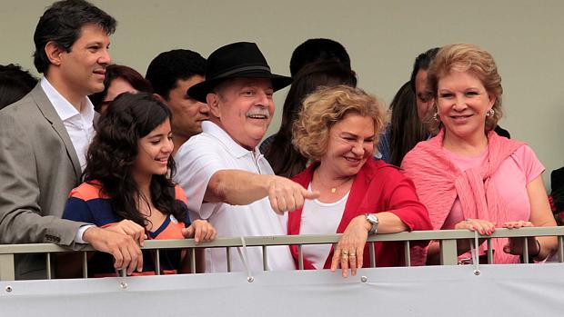 Lula em inauguração de CEU no ABC paulista: a volta ao palanque após tratamento contr o câncer