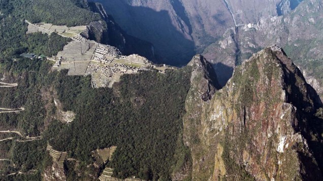 Vista das ruínas de Machu Picchu, Peru