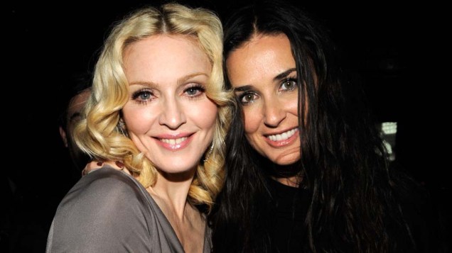 Madonna e Demi Moore em Nova York, em fevereiro de 2008