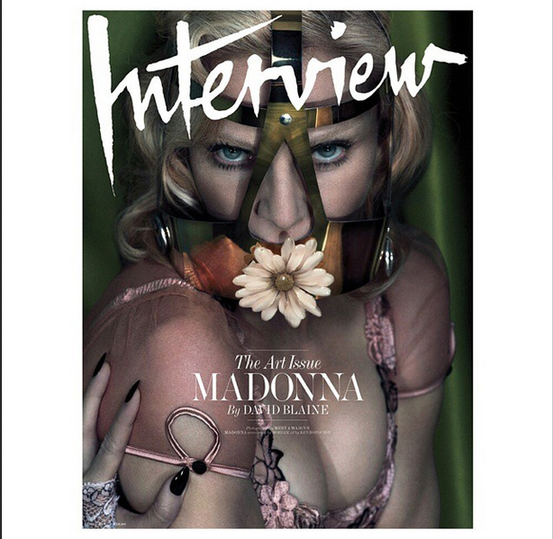 Madonna em uma das capas da revista Interview