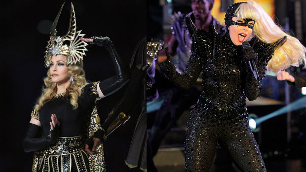 As cantoras Madonna e Lady Gaga