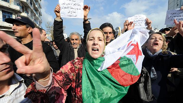 Manifestações em Argel, na Argélia