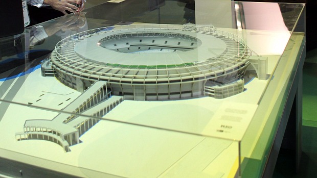 Maquete do novo Maracanã foi apresentada na Soccerex, no Forte de Copacabana