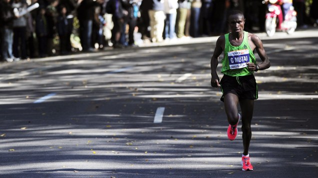 Geoffrey Mutai, do Quênia, durante a Maratona de Nova York