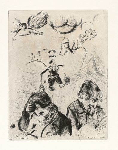 Gogol e Chagall, 1948; água-forte e ponta-seca sobre papel (37,5 x 28 cm). Imagem: Prolith S.A.