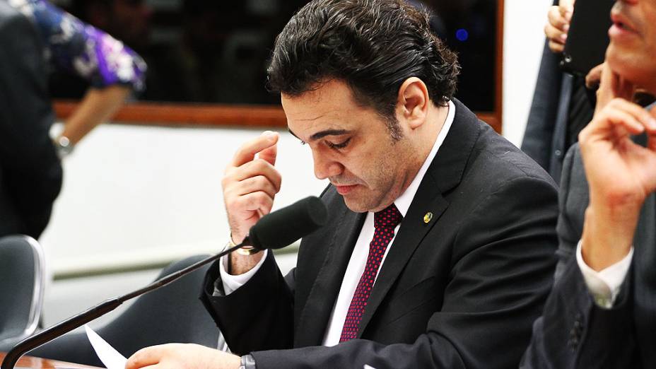 Marco Feliciano durante reunião da Comissão de Direitos Humanos e Minorias da Câmara dos Deputados