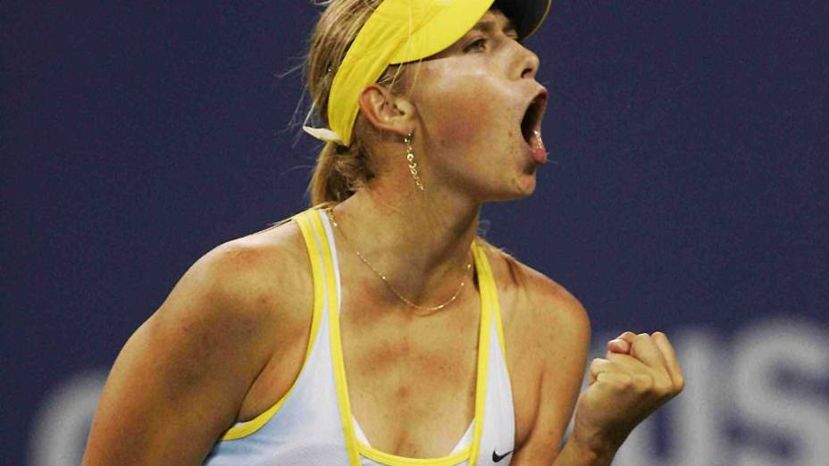 Maria Sharapova durante o US Open em 2005