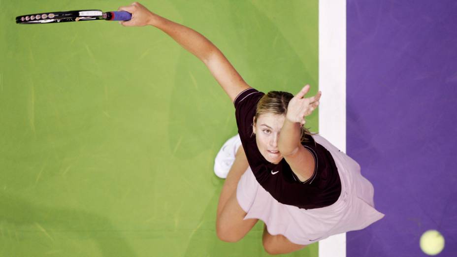 Maria Sharapova durante o WTA Tour de Madri em 2007