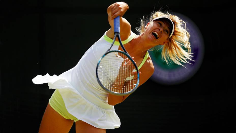 Maria Sharapova durante o torneio de Wimbledon 2012