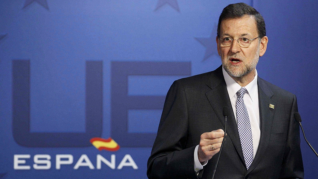 Mariano Rajoy, primeiro-ministro espanhol, faz pronunciamento na cúpula da UE em Bruxelas, em 2 de março de 2012