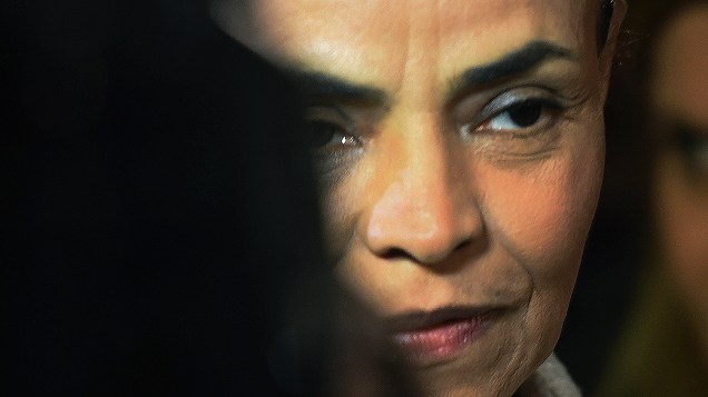 CONCENTRAÇÃO - A candidata Marina Silva (PSB) antes do debate